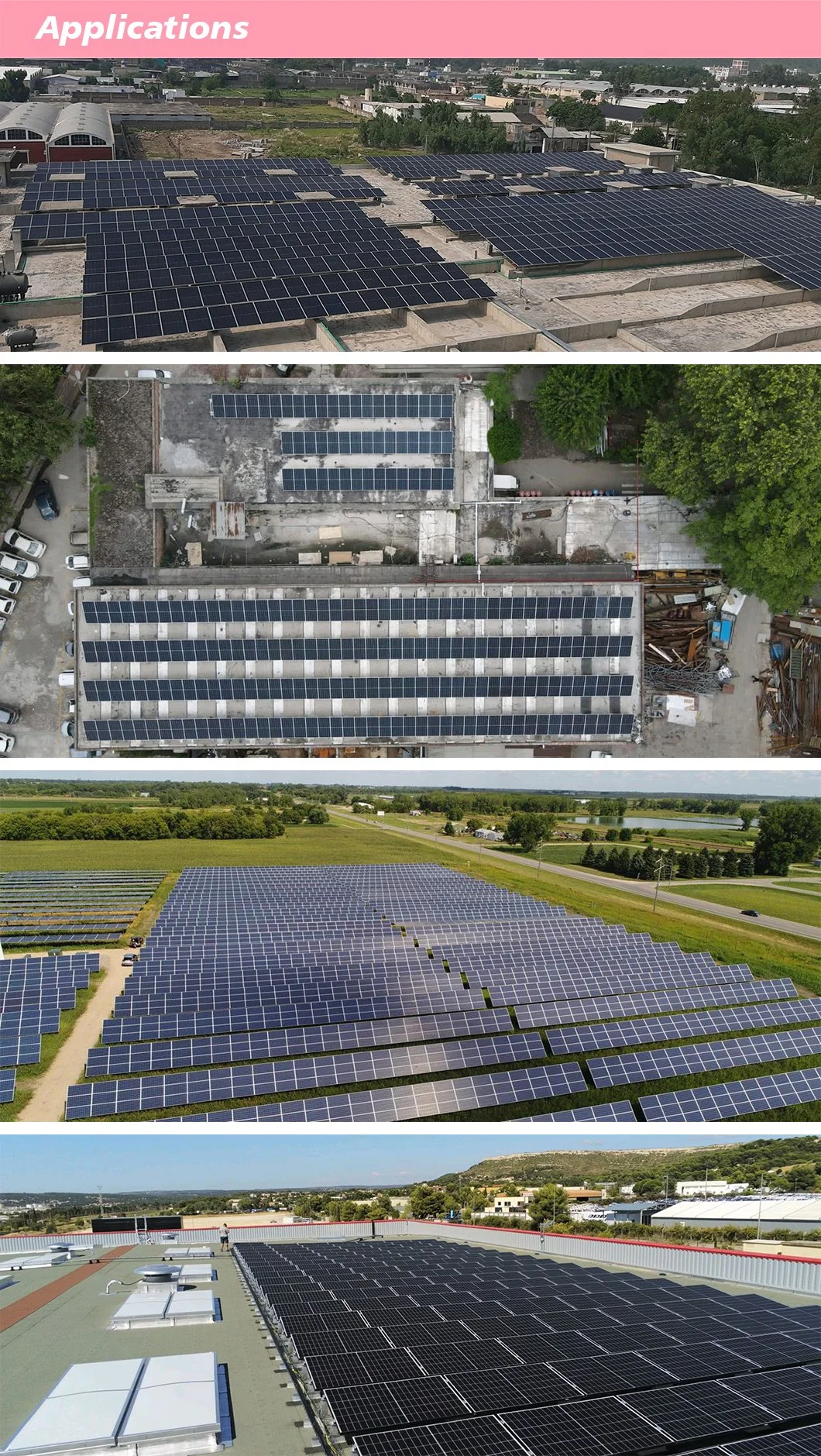 1MW 1000kw 1 Megawatt on Grid Factory Rooftop Solar Power System