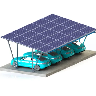 Installation der PV-Halterung, Solarpanel-Halterung, Solar-Carport-Montagesystem aus verzinktem Aluminium