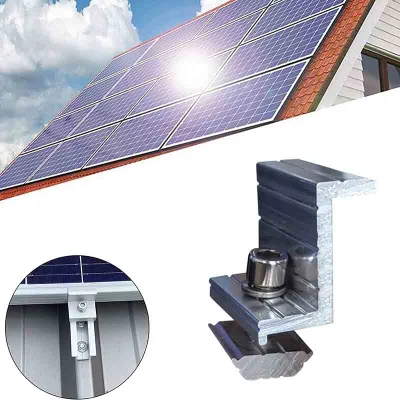 Auf Dachpaneelsystemen montierte Ziegel mit Ballast. Großhandel, PV-Montage, Carport-Halter, Energie auf dem Dach, Hausmast, Solar-Montagesystem